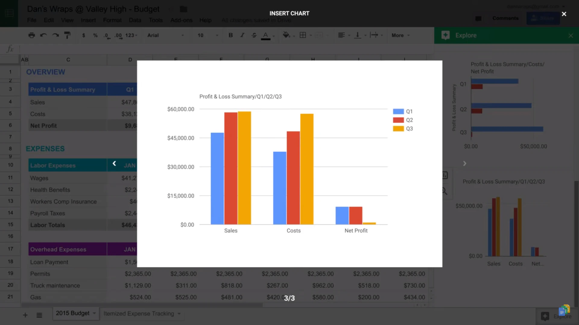 screenshot of Google Sheets